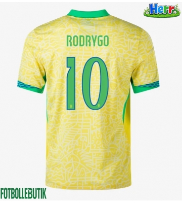 Brasilien Rodrygo Goes #10 Hemmatröja Copa America 2024 Kortärmad